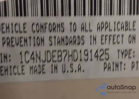 2017 Jeep Compass Latitude 4X4 из США, поврежденный, VIN 1C4NJDEB7HD191425